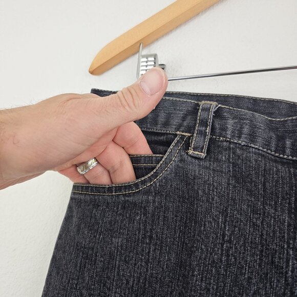 R Denim Womens Sz 12 Floral Beaded Embroidered Y2K Straight Leg Jeans Black Wash - Picture 4 of 10